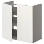 IKEA ENHET ЕНХЕТ, підлог шафа д / раковин з полиц / дврц, сірий / білий, 60x32x60 см 793.236.29 фото