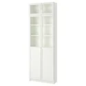 IKEA BILLY БИЛЛИ, стеллаж с верхними полками / дверьми, белый, 80x30x237 см 292.873.46 фото thumb №1