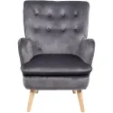 Кресло мягкое бархатное MEBEL ELITE SANTOS Velvet, Серый фото thumb №9