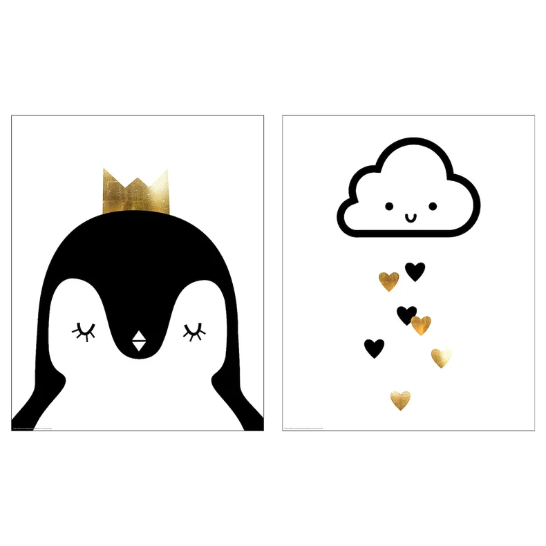 IKEA BILD БИЛЬД, постер, милые пингвины, 40x50 см 705.216.43 фото №1