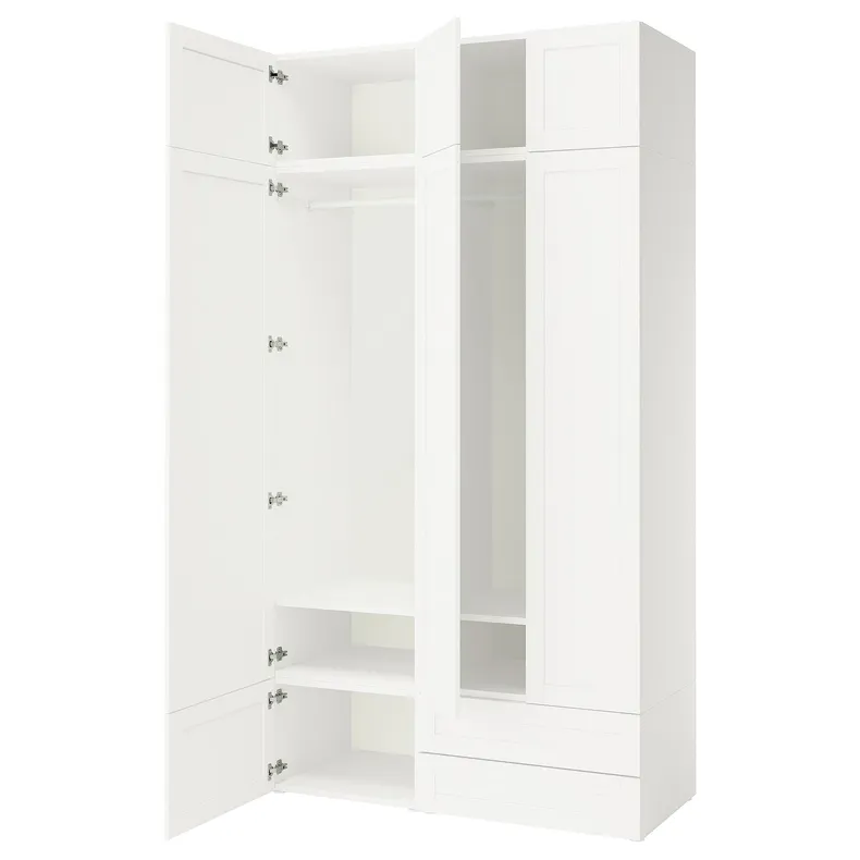 IKEA PLATSA, комбинированный гардероб, Белый/Саннидальный белый, 140x57x261 см 595.858.96 фото №1