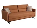 BRW тримісний диван Abril розкладний з ящиком для зберігання велюровий коричневий, Елемент 07 Коричневий / Елемент 06 Бежевий SO3-ABRIL-3DL-G1_BA429D фото thumb №2