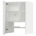 IKEA METOD МЕТОД, настінн шаф д / витяжки з полиц / дверц, білий / ВОКСТОРП глянцевий / білий, 60x80 см 495.044.81 фото thumb №1