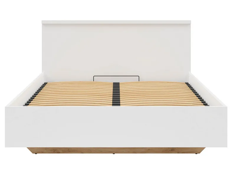 BRW Erla, ліжко з ящиком для зберігання 160, біла/дубова мінерва LOZ/160/B-DMV/BI фото №3