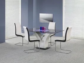 Кухонний стіл HALMAR VESPER 160x90 см чорний, білий фото