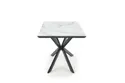 Кухонний стіл розкладний HALMAR DIESEL 160-200x90 см, стільниця - білий мармур / темно-сірий, ніжки - чорні фото thumb №12