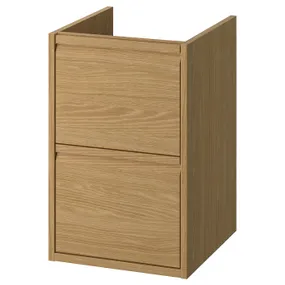 IKEA ÄNGSJÖN ЭНГШЁН, шкаф для раковины с ящиками, имит. дуб, 40x48x63 см 005.350.83 фото