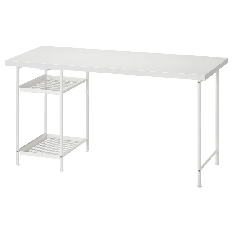 IKEA LAGKAPTEN ЛАГКАПТЕН / SPÄND СПЕНД, письмовий стіл, білий, 140x60 см 795.636.62 фото №1