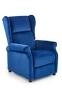 Кресло реклайнер HALMAR AGUSTIN 2 темно-синий фото
