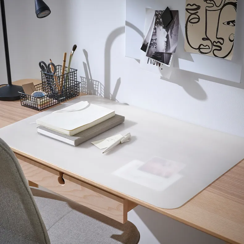IKEA PLÖJA ПЛОЙА, подкладка на стол, белый / прозрачный, 65x45 см 105.208.92 фото №2