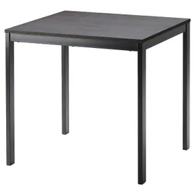 IKEA VANGSTA ВАНГСТА, раздвижной стол, черный / темно-коричневый, 80 / 120x70 см 404.201.55 фото