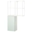 IKEA ENHET ЕНХЕТ, шафа, білий / блідо-сіро-зелений, 80x32x150 см 595.480.07 фото thumb №1