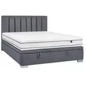 Кровать двуспальная бархатная SIGNAL MARANI, 160x200 см Bluvel 14 - серый фото thumb №1