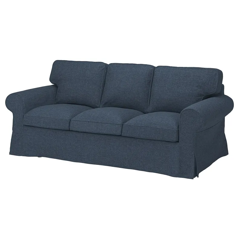 IKEA EKTORP ЭКТОРП, чехол на 3-местный диван, Киланда темно-синего цвета 105.652.15 фото №2