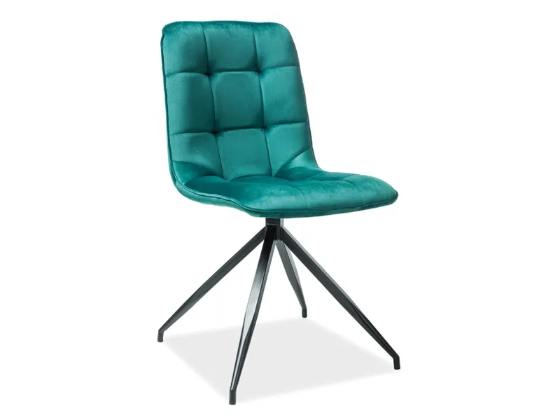 Кухонный стул SIGNAL TEXO Velvet, Bluvel 78 - зеленый фото №1