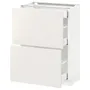 IKEA METOD МЕТОД / MAXIMERA МАКСИМЕРА, напольный шкаф / 2фасада / 3ящика, белый / белый, 60x37 см 490.517.19 фото