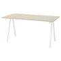 IKEA TROTTEN ТРОТТЕН, письмовий стіл, бежевий / білий, 160x80 см 694.342.70 фото
