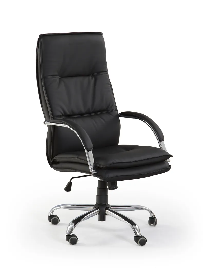 Кресло офисное вращающееся HALMAR STANLEY черный, экокожа фото №1
