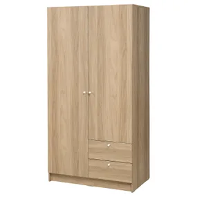 IKEA VILHATTEN ВИХАТТЕН, гардероб с 2 дверьми и 2 ящиками, имит. дуб 705.306.09 фото