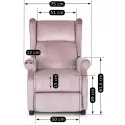 Кресло реклайнер бархатное MEBEL ELITE SIMON Velvet, розовый фото thumb №9