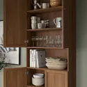 IKEA BILLY БИЛЛИ / OXBERG ОКСБЕРГ, стеллаж с дверцами / доп. модулем, коричневый орех, 80x30x237 см 294.833.71 фото thumb №5