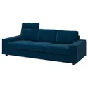 IKEA VIMLE ВИМЛЕ, 3-местный диван, с подголовником с широкими подлокотниками/Djuparp темно-зелено-голубой 694.326.76 фото thumb №2