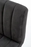Барний стілець HALMAR H89, ніжка - чорна, оббивка - темно-сірий фото thumb №5