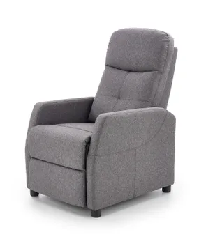 Кресло реклайнер мягкое раскладное HALMAR FELIPE, серый фото