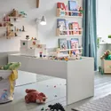 IKEA BYGGLEK БЮГГЛЕК, коробка LEGO® з кришкою, 3 шт, білий 703.721.86 фото thumb №7