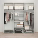 IKEA PLATSA ПЛАТСА, гардероб с 12 дверями, белый / фонен белый, 240x57x251 см 394.249.51 фото thumb №3