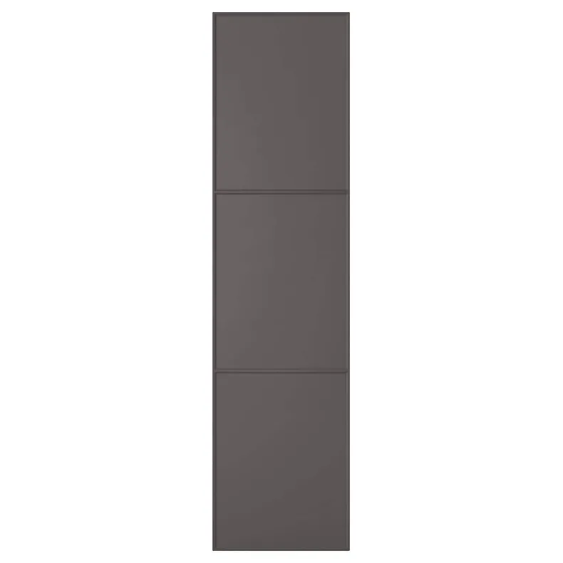 IKEA MERÅKER МЕРОКЕР, дверца с петлями, тёмно-серый, 50x195 см 891.228.28 фото №1