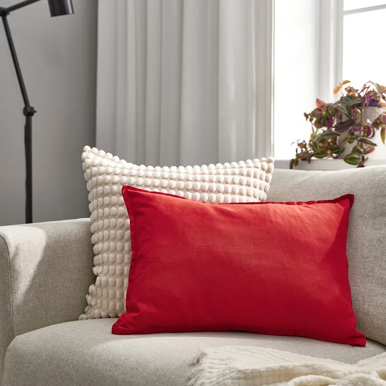 IKEA GURLI ГУРЛИ, чехол на подушку, красный, 40x58 см 405.526.88 фото №3