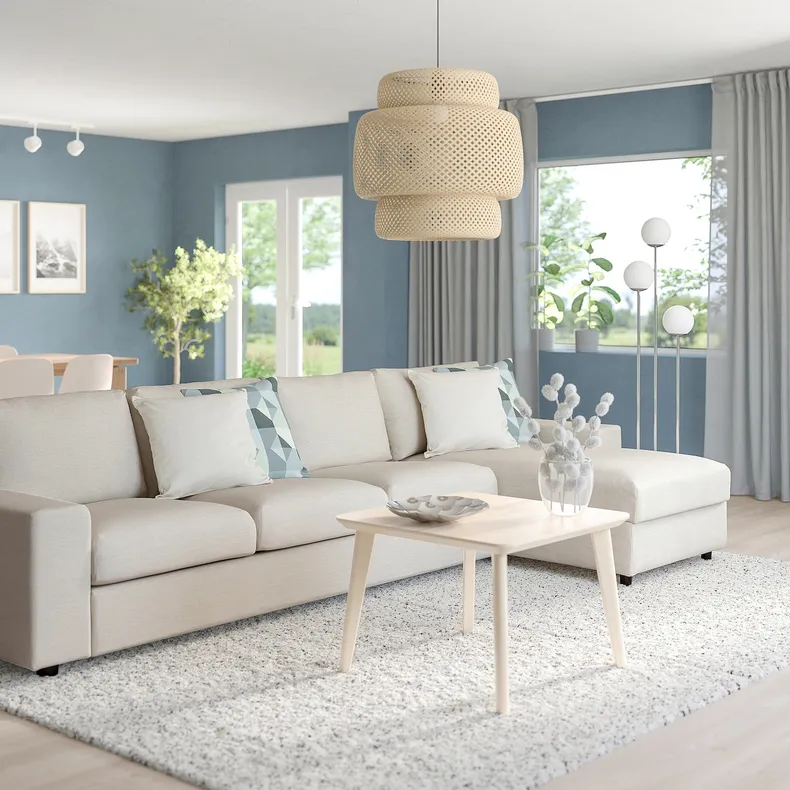 IKEA VIMLE ВІМЛЕ, 4-місний диван із кушеткою, з широкими підлокітниками / ГУННАРЕД бежевий 994.017.63 фото №2