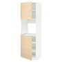 IKEA METOD МЕТОД, висока шафа для дух, 2 дверцят / пол, білий / АСКЕРСУНД під світлий ясен, 60x60x200 см 294.644.24 фото
