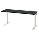 IKEA MITTZON МІТТЗОН, стіл регульований, електричний ОКЛ попелястий чорний / білий, 140x60 см 495.282.84 фото thumb №2