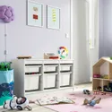 IKEA TROFAST, стеллаж для мусорных контейнеров, белый/белый, 99x44x56 см 595.744.59 фото thumb №2