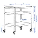 IKEA BROR БРОР, візок, чорна, соснова фанера, 85x55 см фото thumb №7