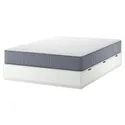 IKEA NORDLI НОРДЛИ, кровать с отд д / хранения и матрасом, белый / Вогстранда средней жесткости, 140x200 см 195.376.85 фото thumb №1