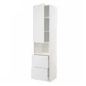 IKEA METOD МЕТОД / MAXIMERA МАКСИМЕРА, высокий шкаф д / СВЧ / дверца / 2ящика, белый / Стенсунд белый, 60x60x240 см 794.688.20 фото thumb №1