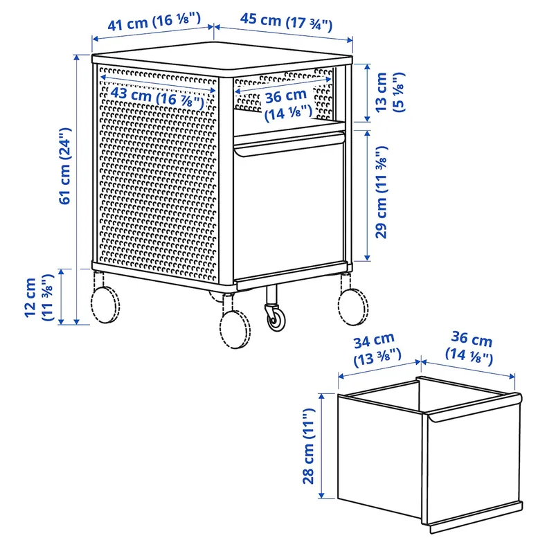 IKEA BEKANT БЕКАНТ, модуль для зберігання з кодовим зам, біла сітка, 41x61 см 692.868.06 фото №10