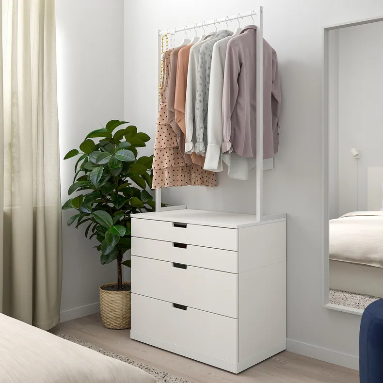 IKEA NORDLI НОРДЛИ, комод с 4 ящиками, белый, 80x192 см 893.368.72 фото №2