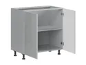 BRW Базовый шкаф для кухни Top Line 80 см двухдверный серый глянец, серый гранола/серый глянец TV_D_80/82_L/P-SZG/SP фото thumb №3
