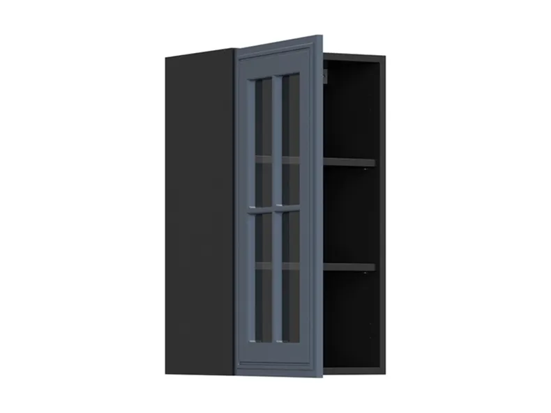 BRW Верхний кухонный шкаф Verdi 40 см левый с витриной mystic matt, черный/матовый FL_G_40/72_LV-CA/MIM фото №3