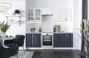 Кухонний гарнітур HALMAR VIKTORIA 240 см : корпус : білий, фасад : темно-синій / білий фото thumb №1
