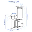 IKEA HAUGA ХАУГА, комбинация д / хранения, серый, 139x46x199 см 693.886.35 фото thumb №6