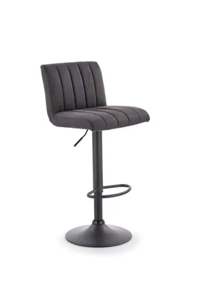 Барный стул HALMAR H89, ножка – черная, обивка - темно-серый фото