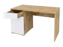 BRW Письмовий стіл BRW ZELE 120х60 см, дуб вотан/білий глянець BIU/120-DWO/BIP фото thumb №4