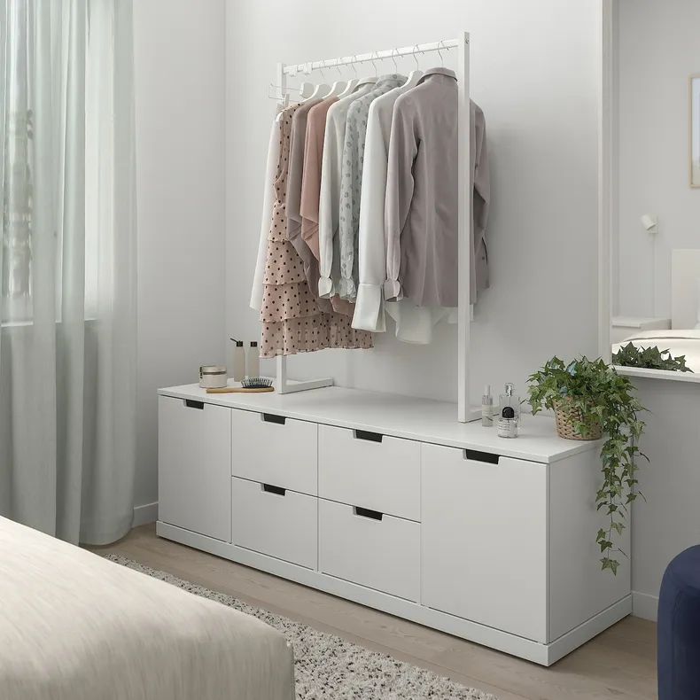 IKEA NORDLI НОРДЛИ, комод с 6 ящиками, белый, 160x169 см 892.951.69 фото №2
