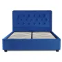 Ліжко MEBEL ELITE 140x200 CROS Velour Blue фото