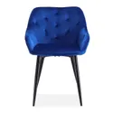 Кухонный стул бархатный HALMAR K487 Velvet, BLUVEL 86 - темно-синий фото thumb №4